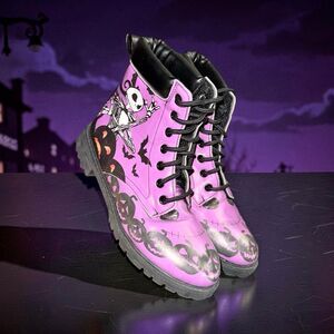 European Nightmare Before Christmas Jack Skellington Boots Purple Size 37 US 6.5